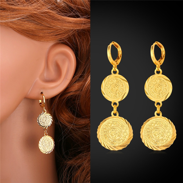 14K Gold Filled Hammered Gold Coin Earrings, Cupped Everyday Gold Jewelry,  Handmade in USA by E. Ria Designs - Etsy